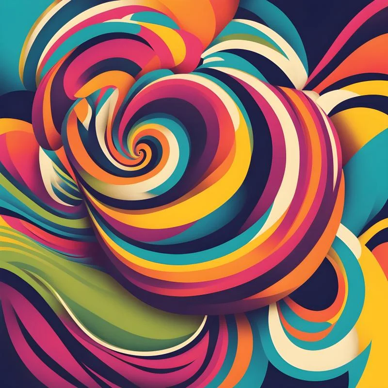 Amazing captivating vivid color mix AI image