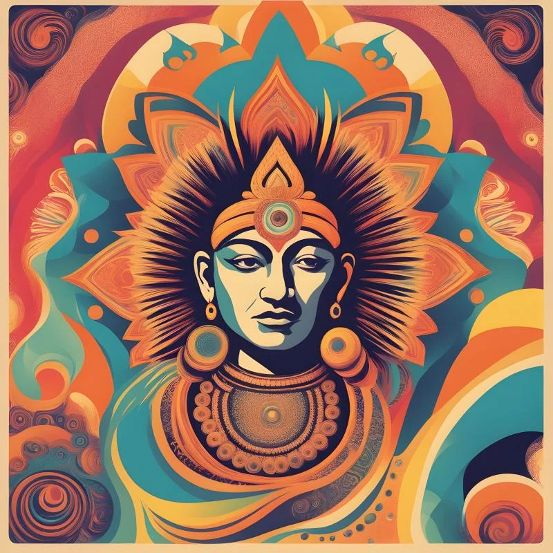 Indian wisdom spirituality colorful image