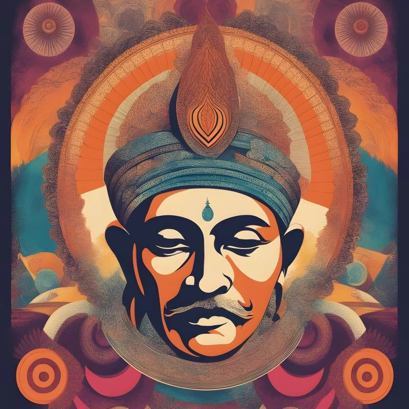 Indian wisdom spiritual colorful image