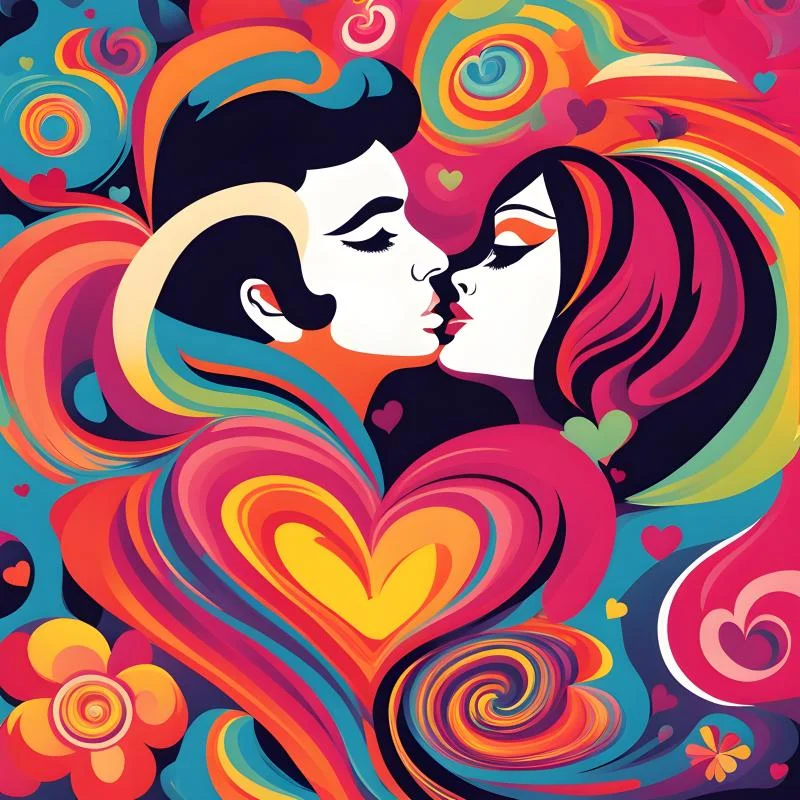 Valentines day couple colorful image