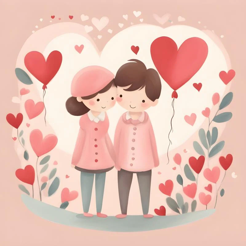 Cute illustration for valentines day